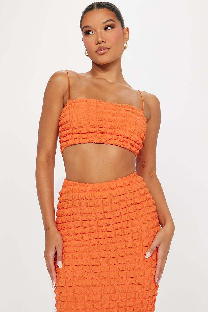 WHOLESALE | Popcorn Crop Skirt Set
