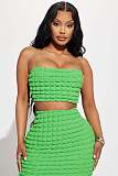 WHOLESALE | Popcorn Crop Skirt Set