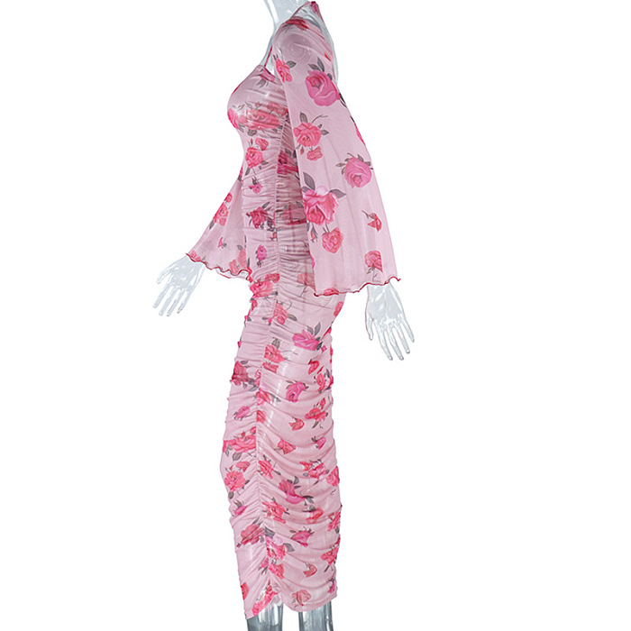 WHOLESALE | Rose Halter Long Dress