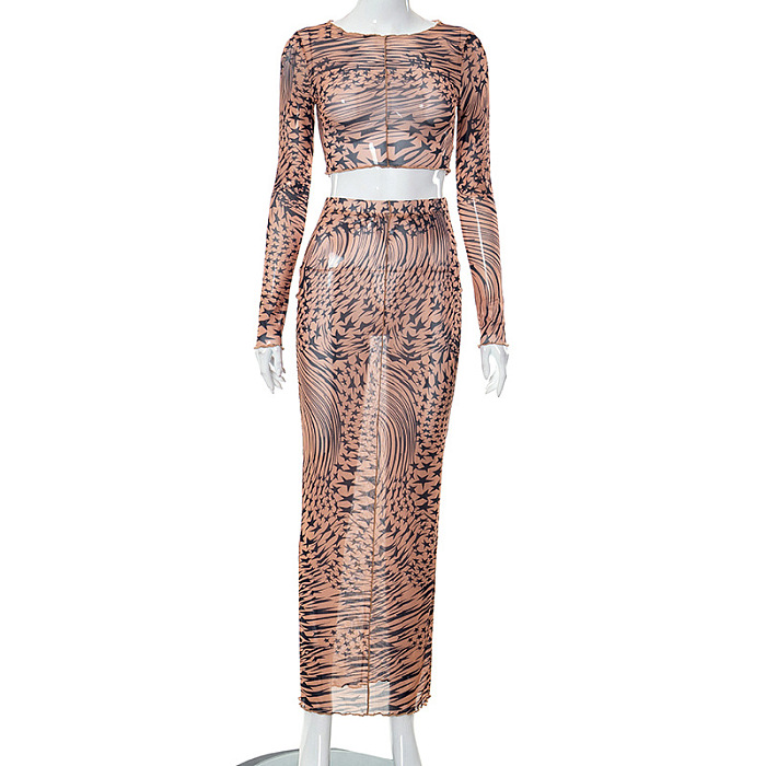 WHOLESALE | Chiffon Pattern Skirt Set