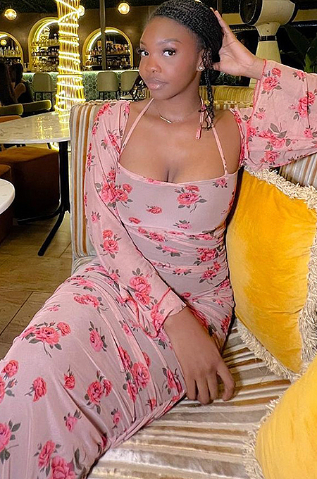 WHOLESALE | Rose Halter Long Dress