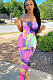WHOLESALE | Marble Red Long Dress in Pink