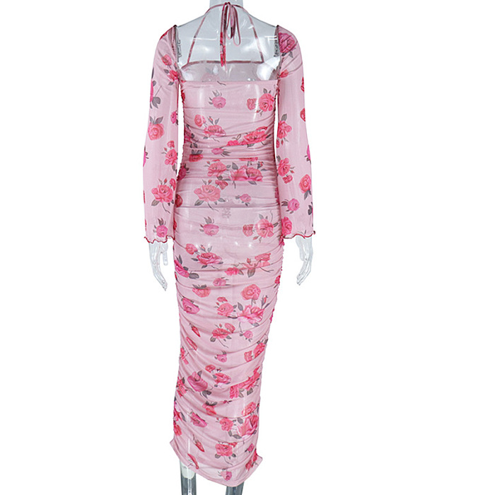 WHOLESALE | Rose Halter Long Dress