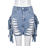 WHOLESALE | Distress Tassel Shorts