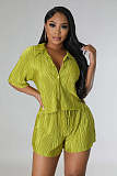 WHOLESALE | Solid Ruffles Shorts Set