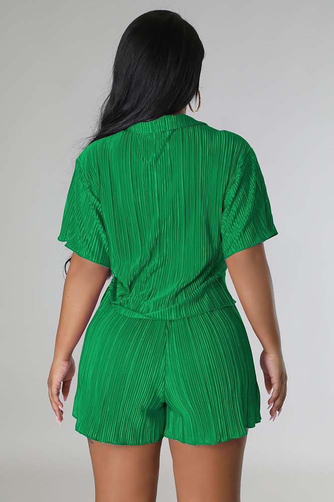 WHOLESALE | Solid Ruffles Shorts Set