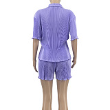 WHOLESALE | Solid Ruffles Shorts Set