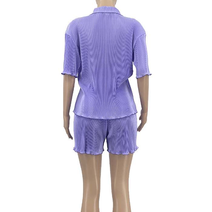 WHOLESALE | Solid Ruffles Shorts Set