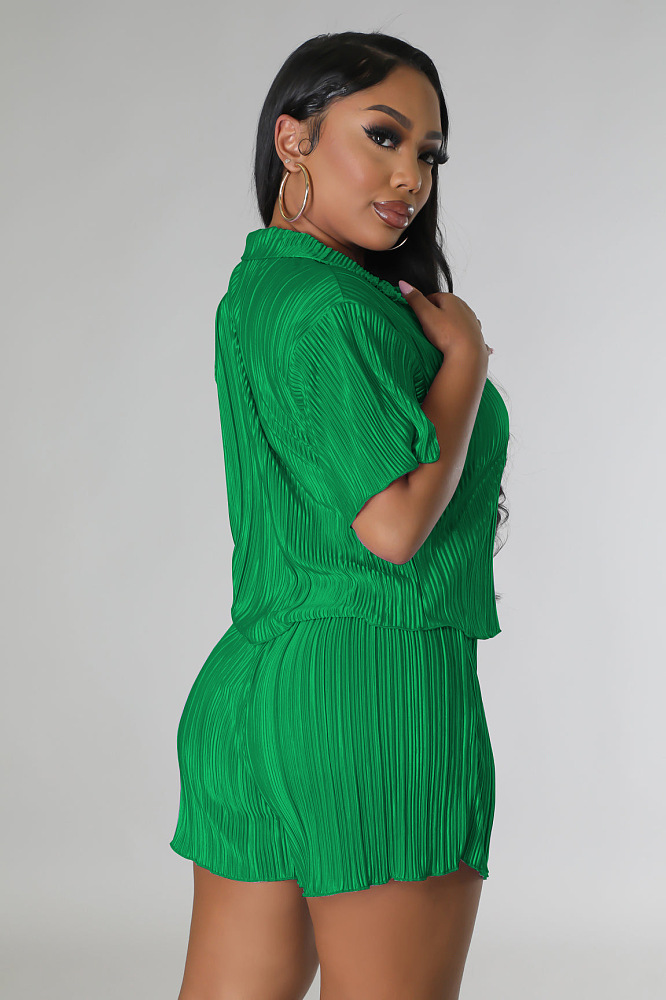 WHOLESALE | Solid Ruffles Shorts Set