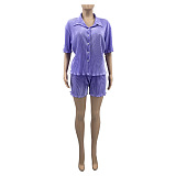 WHOLESALE | Solid Ruffles Shorts Set