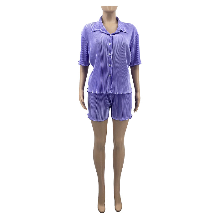 WHOLESALE | Solid Ruffles Shorts Set