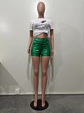 WHOLESALE | Solid Hot Pants Faux Leather Fringed Shorts