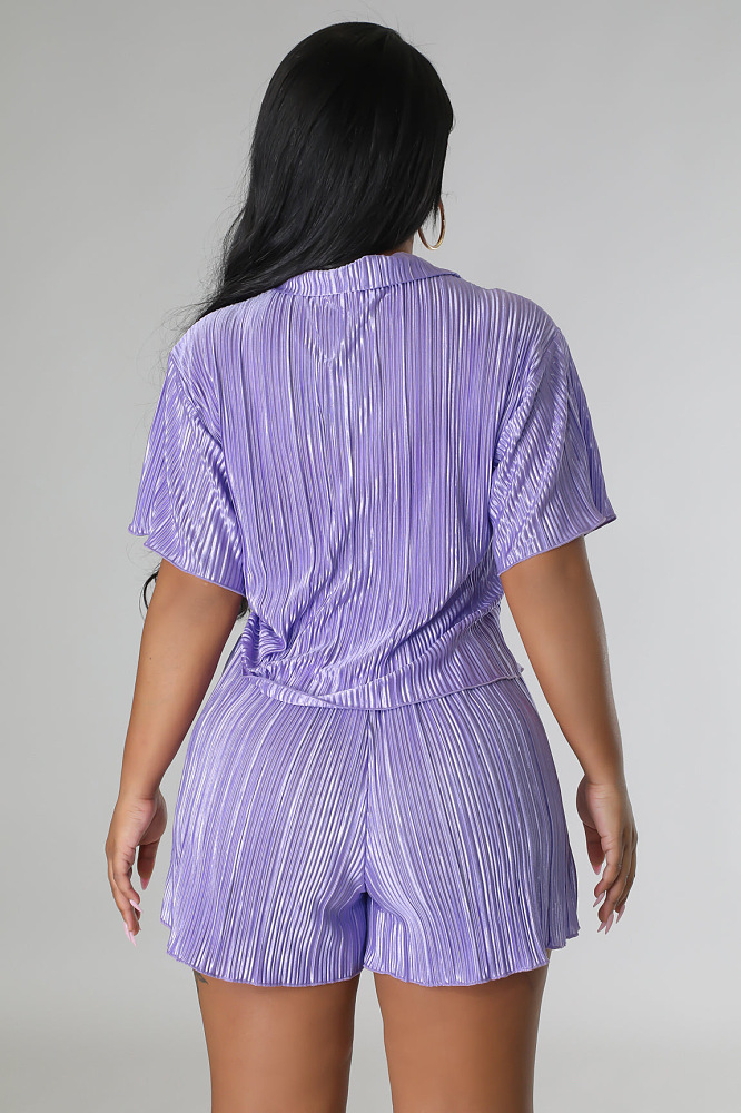 WHOLESALE | Solid Ruffles Shorts Set