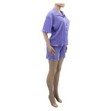 WHOLESALE | Solid Ruffles Shorts Set