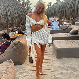 WHOLESALE | Popcorn Crop Skirt Set