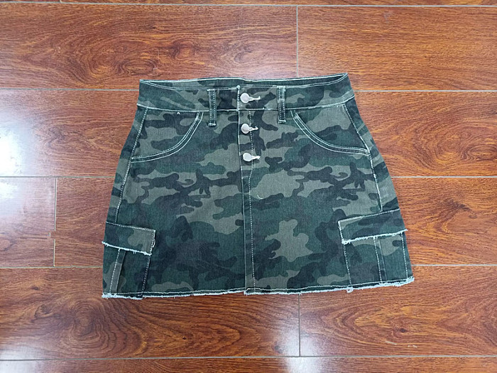 WHOLESALE | Camo Halter Skirt Set