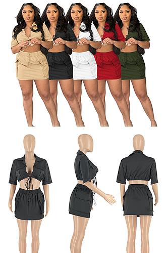 WHOLESALE | Real Pocket Drawstring Skirt Set