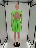 WHOLESALE | Shoulder Tied Open Back Flare Dress