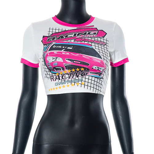 WHOLESALE | Race  Car Printed CropTop