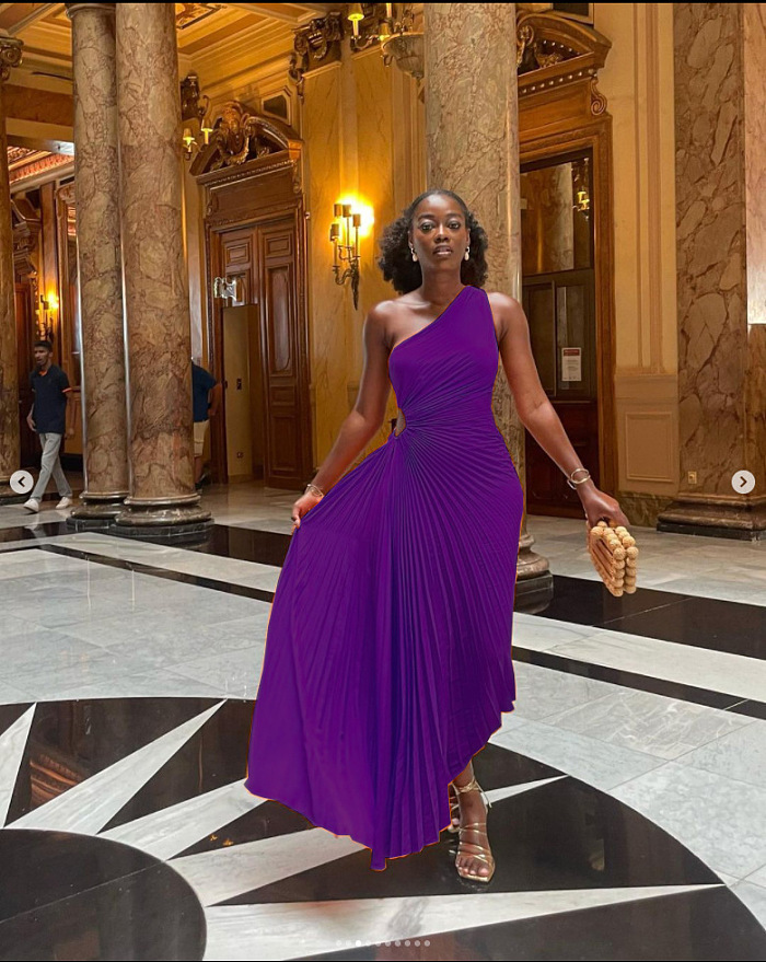 WHOLESALE | Pleated One Shoulder Dress