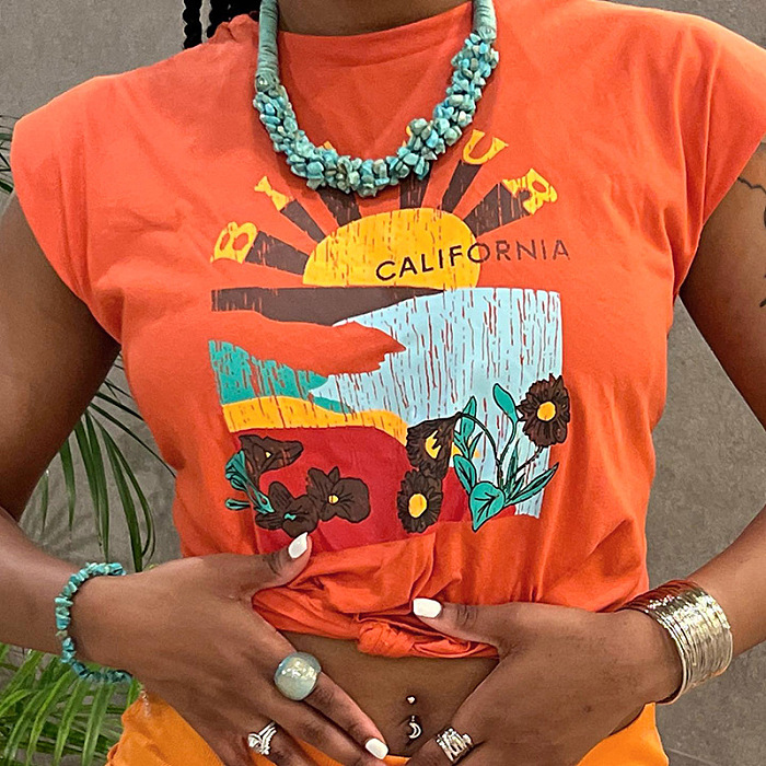 WHOLESALE | Printed Off-shoulder Top