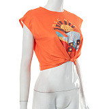 WHOLESALE | Printed Off-shoulder Top