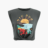WHOLESALE | Printed Off-shoulder Top