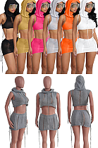 WHOLESALE | Knitted  Hoodie Shorts Set