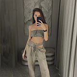 WHOLESALE | Fake Drawstring Loose Pants