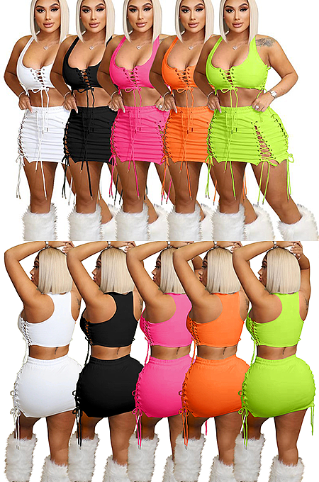 WHOLESALE | Self-tied Tank Skirt Set