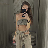 WHOLESALE | Fake Drawstring Loose Pants