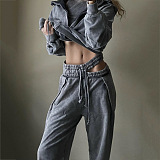 WHOLESALE | Fake Drawstring Loose Pants