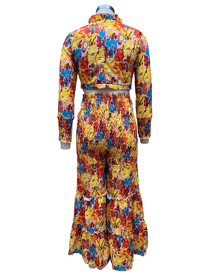 WHOLESALE |  Floral Printed Loose Pants Set