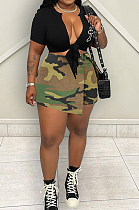 WHOLESALE |  Camo Asymetrical Skirt