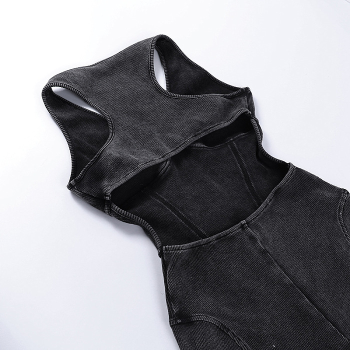 WHOLESALE | Elastic Pitted Fabric Romper