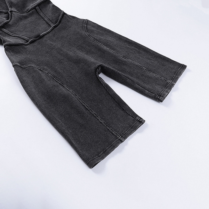 WHOLESALE | Elastic Pitted Fabric Romper