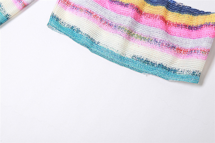 WHOLESALE | Knitted Rainbow Bra Skirt Set