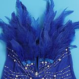 WHOLESALE | Back Zip Up Feather Deco Fake Pearl Dress