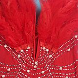 WHOLESALE | Back Zip Up Feather Deco Fake Pearl Dress