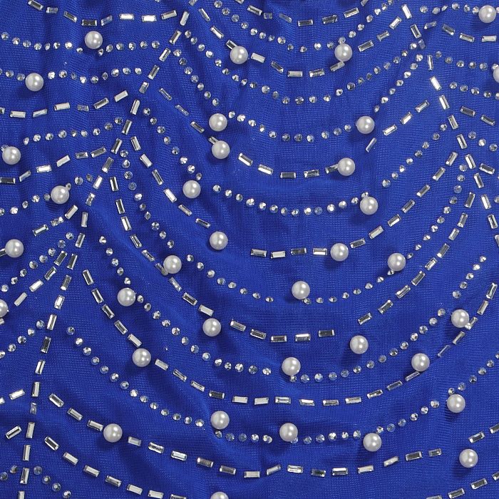 WHOLESALE | Back Zip Up Feather Deco Fake Pearl Dress