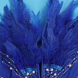 WHOLESALE | Back Zip Up Feather Deco Fake Pearl Dress