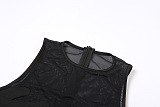 WHOLESALE | Chiffon See-through Back Zip Up Romper