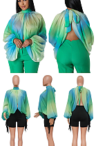 WHOLESALE | Chiffon Bat Top in Green