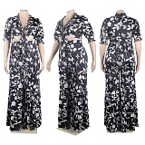 WHOLESALE | Floral Printed Loose Plus Size Pants Set