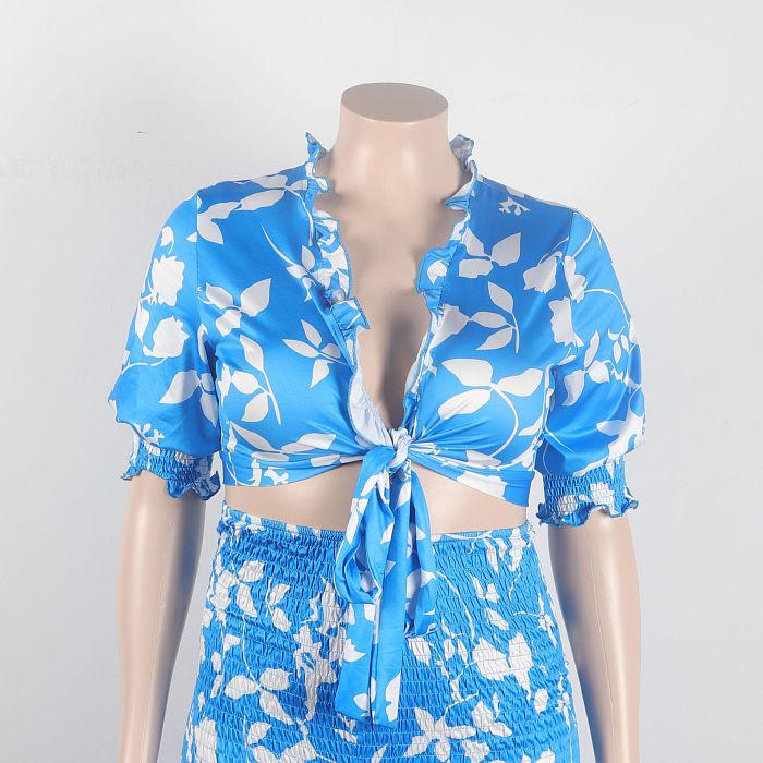WHOLESALE | Floral Printed Loose Plus Size Pants Set