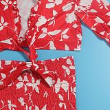 WHOLESALE | Floral Printed Loose Plus Size Pants Set