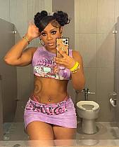 WHOLESALE | Comic Printed Skirt Set