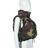 WHOLESALE | Puffy Camo Hem Drawstring Coat