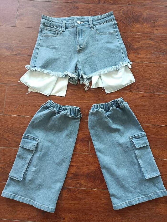 WHOLESALE |  Denim Shorts Boot Cover Blue