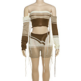 WHOLESALE | Knitted Strap Shorts Set